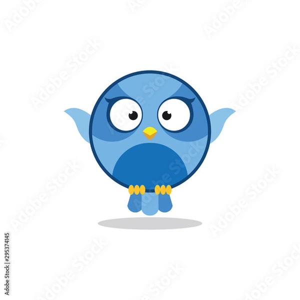 Fototapeta simple owl logo design template