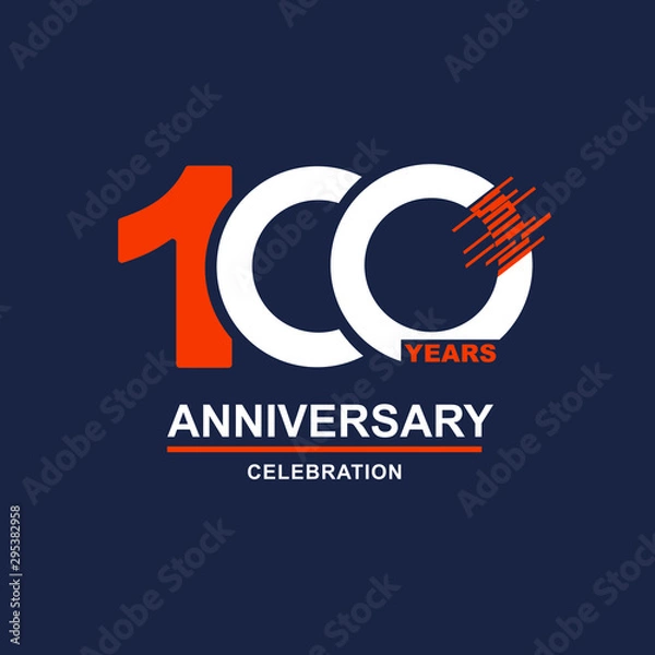 Fototapeta 100 Year Anniversary Vector Template Design Illustration