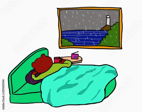 Obraz a bear looking at window