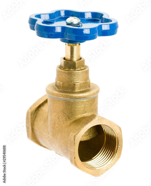 Obraz Water valve isolated on white background