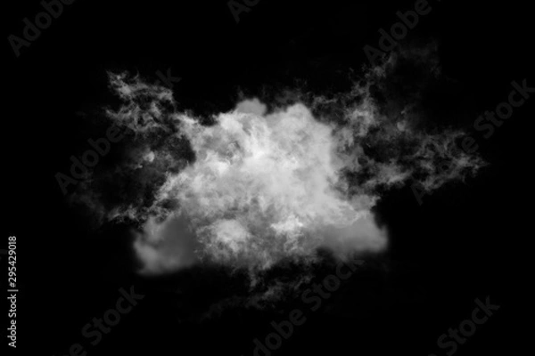 Fototapeta Textured cloud,Abstract black,isolated on black background