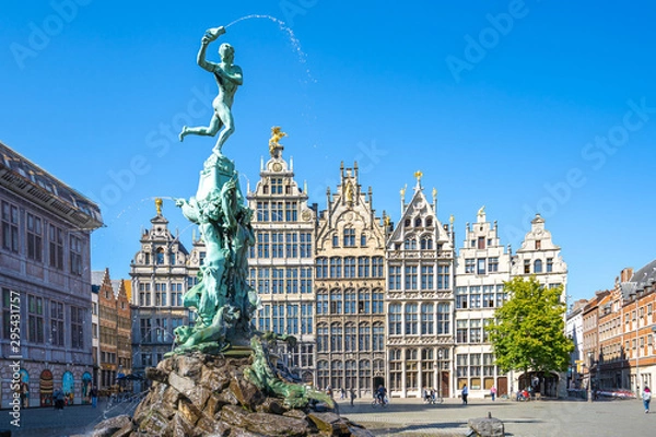 Obraz The Grote Markt of Antwerp in Belgium