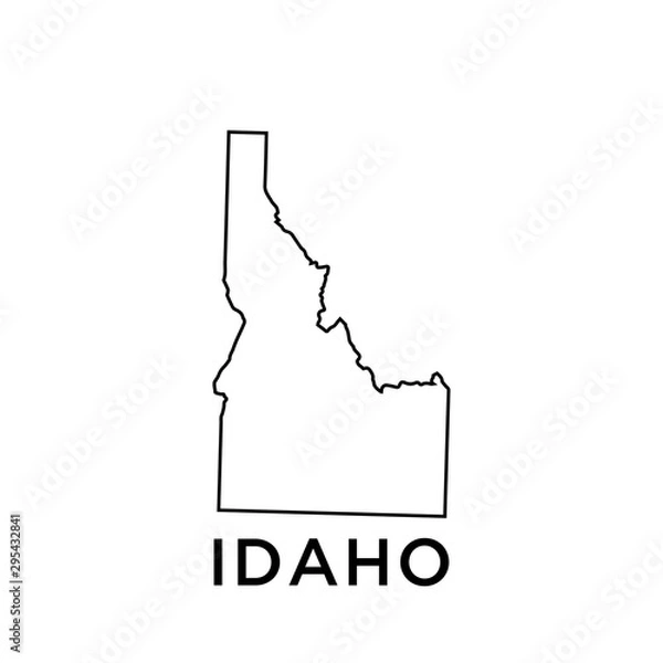 Fototapeta Idaho map vector design template