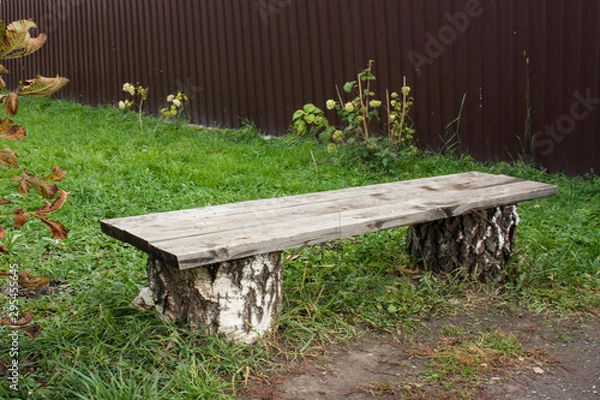 Obraz Stump plus stump equals bench