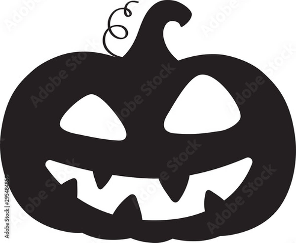Obraz Pumpkin silhouette icon on a white background
