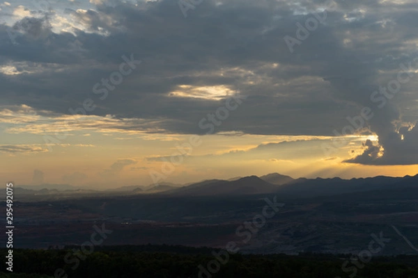 Obraz sunset in the mountains