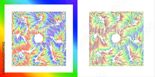 Fototapeta rainbow wind turbine wave line draw pattern vector design