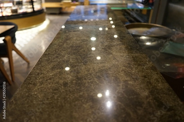 Fototapeta Empty Marble Kitchen Table