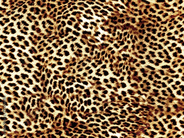 Obraz leopard seamless pattern brown color illistration texture design