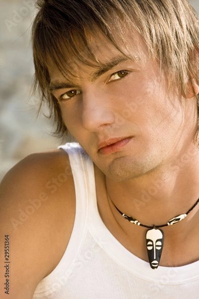 Obraz young charm man close-up portrait