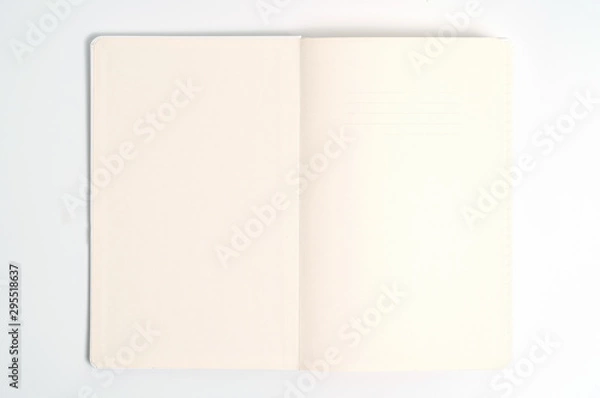 Fototapeta white notebook on white background with clipping path