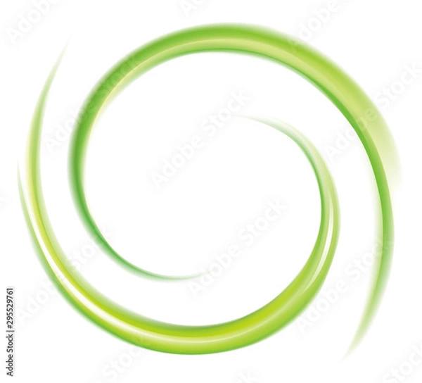 Obraz Vector swirling backdrop green color