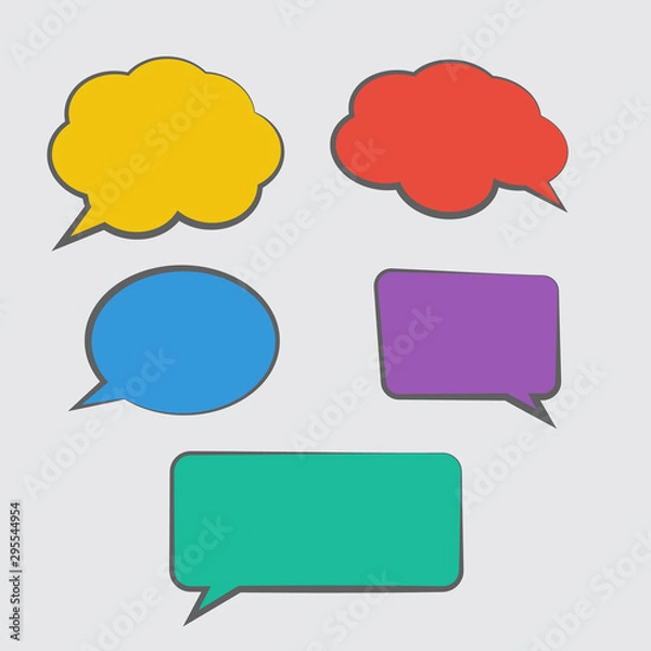 Fototapeta Set of speech bubbles. Cloud bubble speech for communication