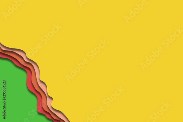 Fototapeta minimal template in paper cut style design for branding, advertising with abstract shapes. Modern background for covers, invitations, posters, banners, flyers