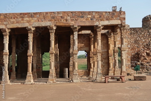 Obraz インドの伝統建築、世界遺産クトゥブ・ミナール