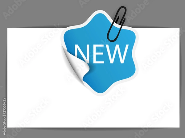 Obraz Snowflake tag with paper clip