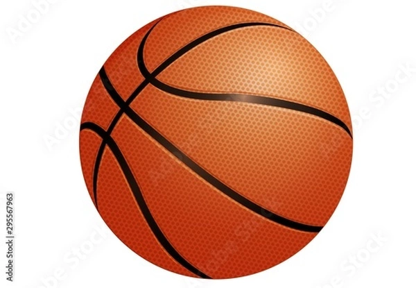 Fototapeta basketball isolated on white background
