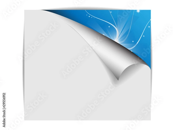 Fototapeta Sheet of paper - abstract blue