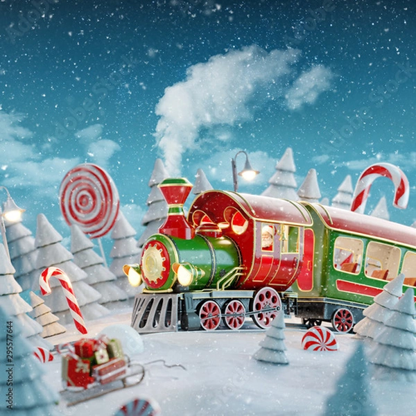 Obraz Santa's Christmas train