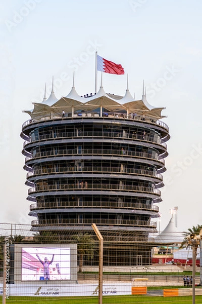Obraz VIP Pavilion tower at Bahrain International Circuit, Sakhir, Manama, Bahrain