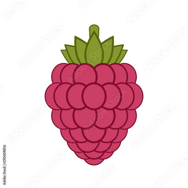 Fototapeta Raspberry icon isolated on white background