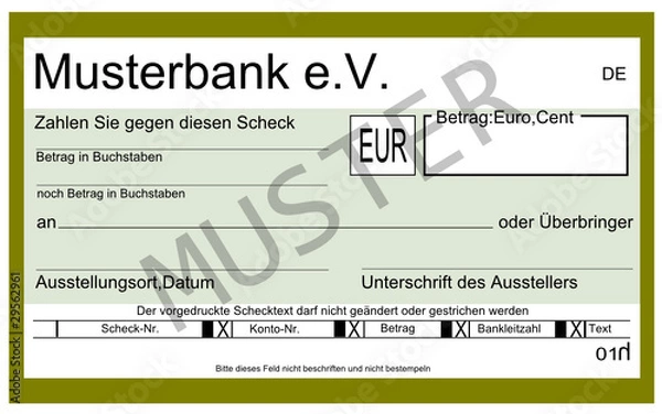 Obraz Scheck/Blanko/Muster