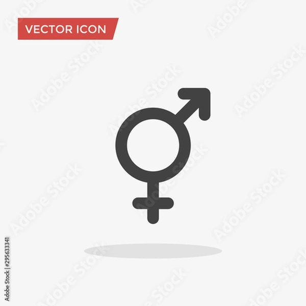Obraz Transgender Icon in trendy flat style isolated on grey background. Gender symbol for your web design, logo, UI. Vector illustration, EPS10.