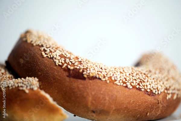 Obraz turkish bagel with sesame seeds