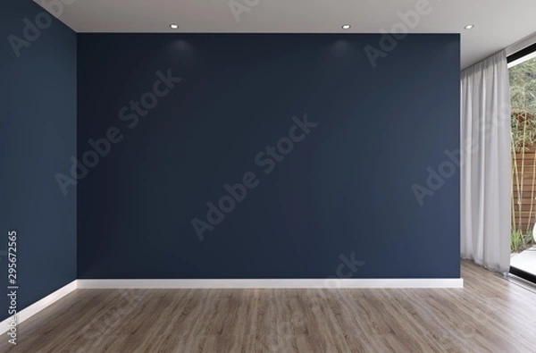 Fototapeta Realistyczna makieta pustego wnętrza mieszkania. Renderowania 3D