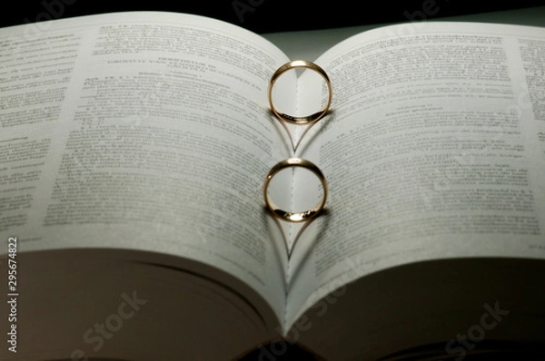 Obraz old book with rings