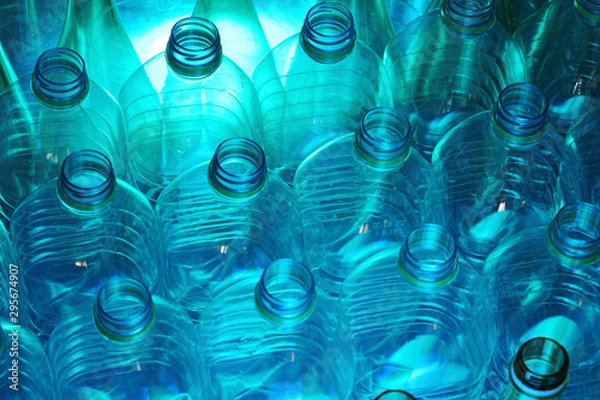 Obraz recycling of plastic bottles and selective sorting