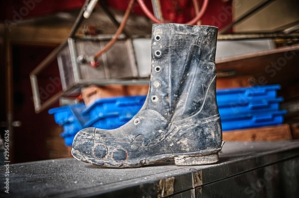 Obraz old work boots