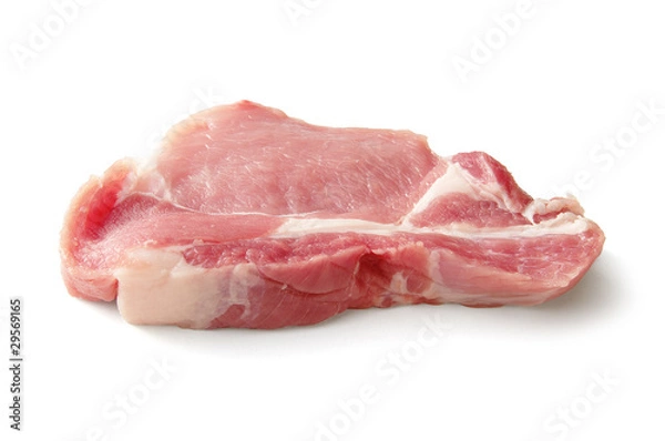 Obraz Raw pork isolated on white