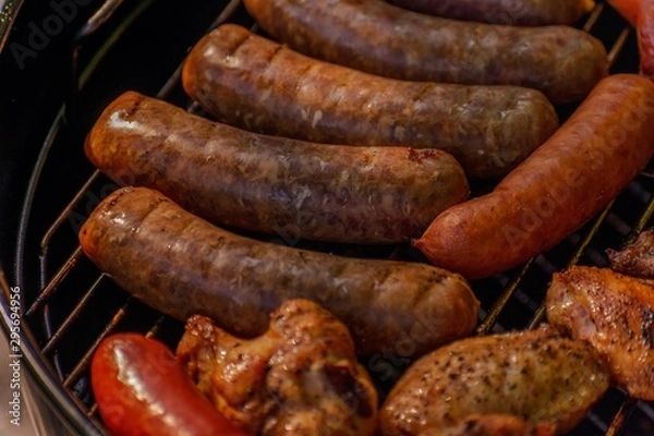 Fototapeta Sunday backyard barbecue 