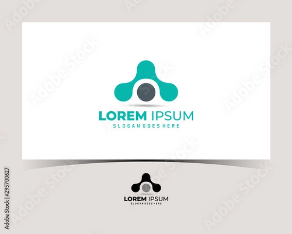 Obraz A latter/technology logo design