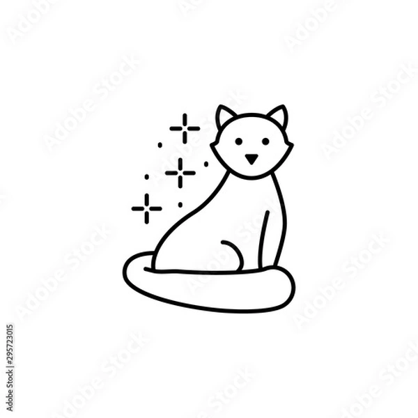 Obraz Cat sitting icon. Element of cats icon