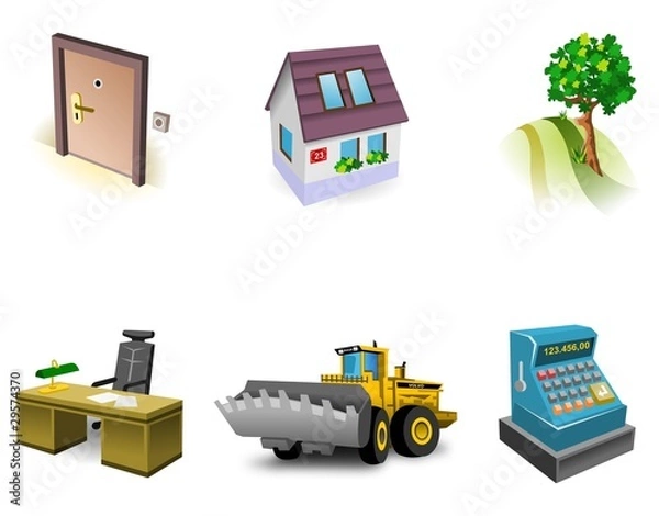 Obraz Real Estate icon set