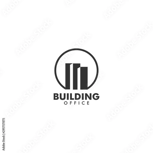 Fototapeta building logo template design vector, creative idea concept