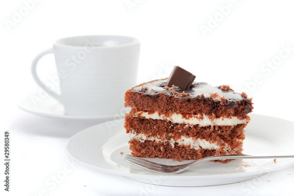 Obraz Cake and coffee