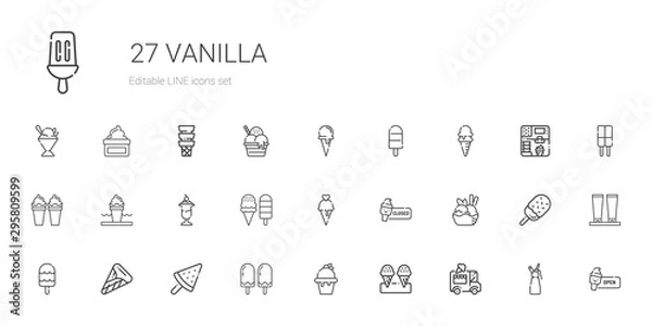 Fototapeta vanilla icons set