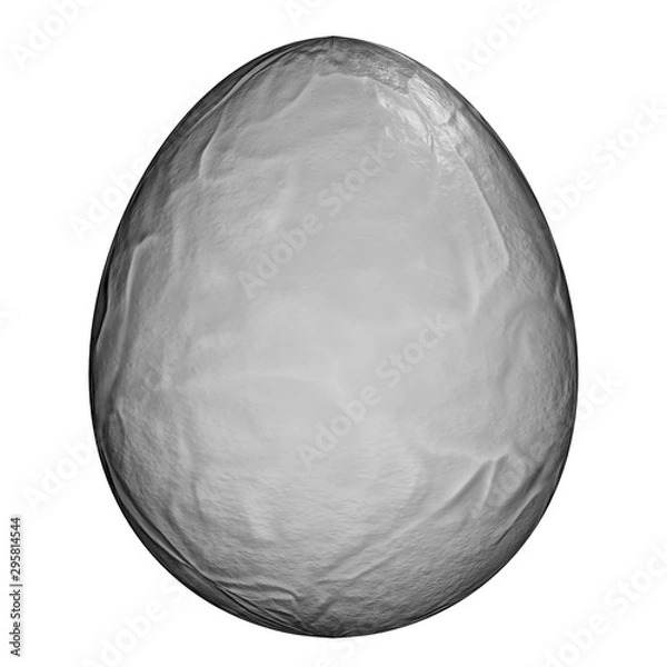 Obraz 3d rendered illustration crumpled egg