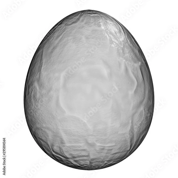 Obraz 3d rendered illustration crumpled egg