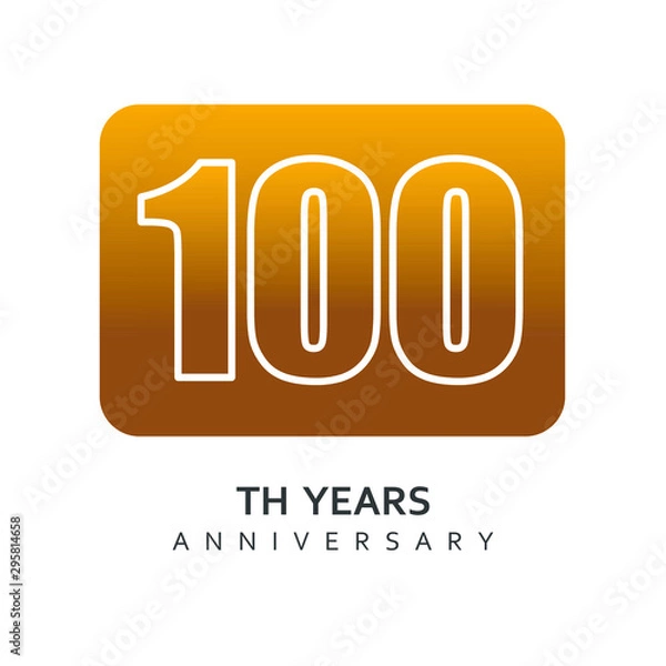 Fototapeta 100 Year Anniversary Vector Template Design Illustration