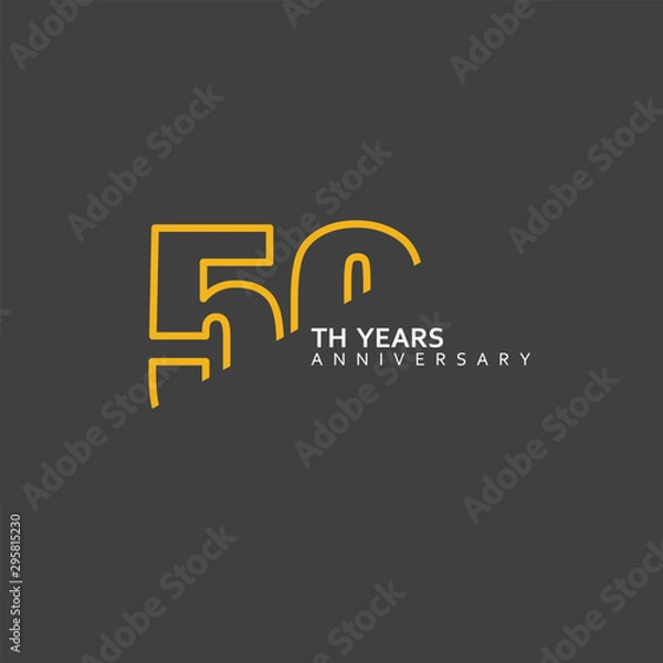 Fototapeta 50 Year Anniversary Vector Template Design Illustration