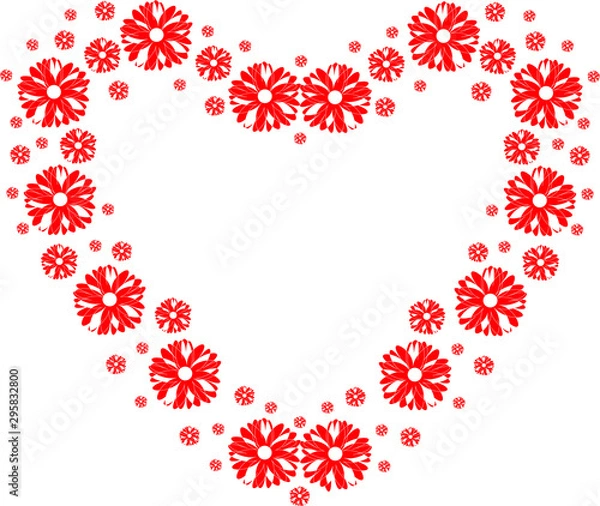 Obraz frame with flowers