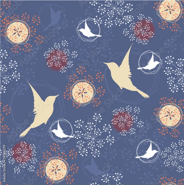 Obraz Retro floral seamless pattern