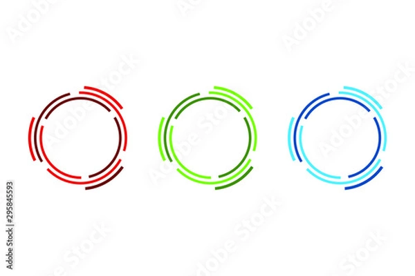 Fototapeta circle concepts with three color option ready to use