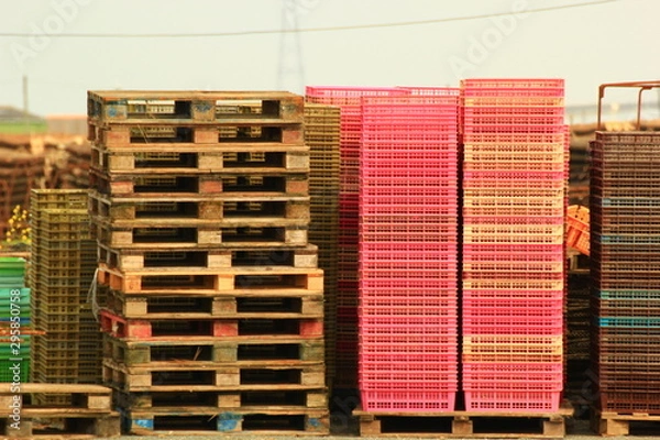 Obraz palettes et caisses