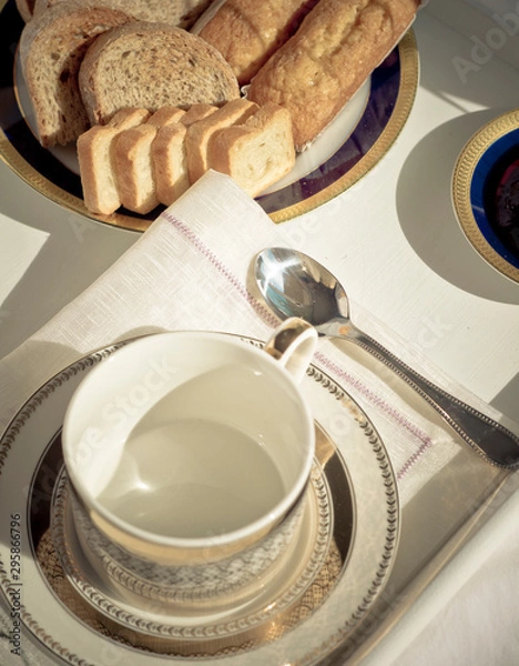 Obraz breakfast tray with coffee cup