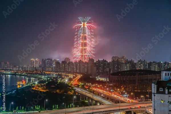 Obraz Fireworks and Seoul Festival 4 May 2019 South Korea
